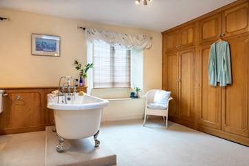 Relax in the fabulous free-standing bath after a busy day of exploring.