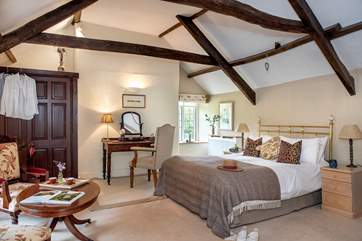 Gorgeous bedroom 2 has a fabulous king-size bed and an en suite shower-room.