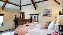 Characterful bedroom 5 has a king-size bed  and is accessed via bedroom 4. 