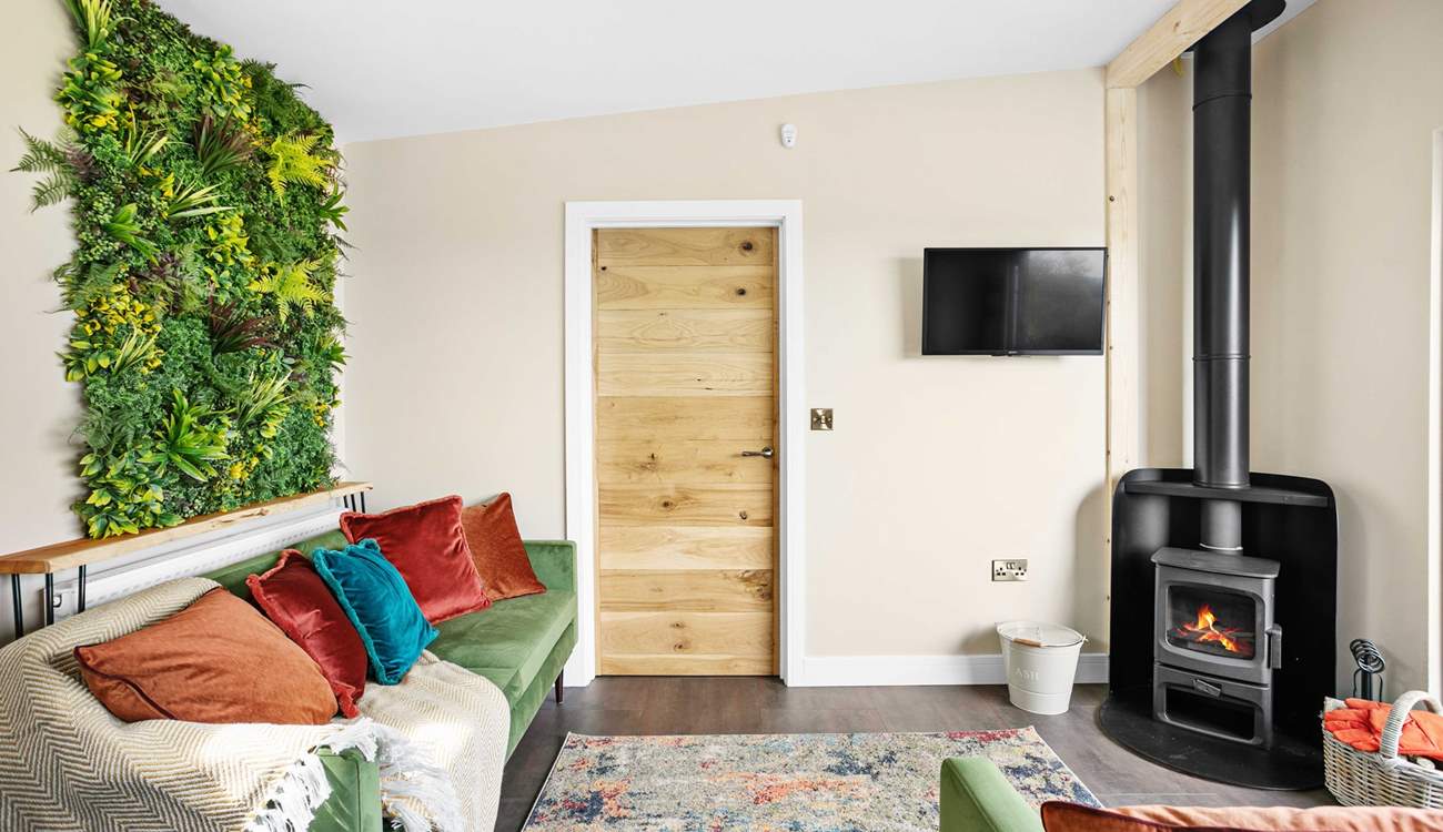 On cooler days light the wood-burner and get cosy. 
