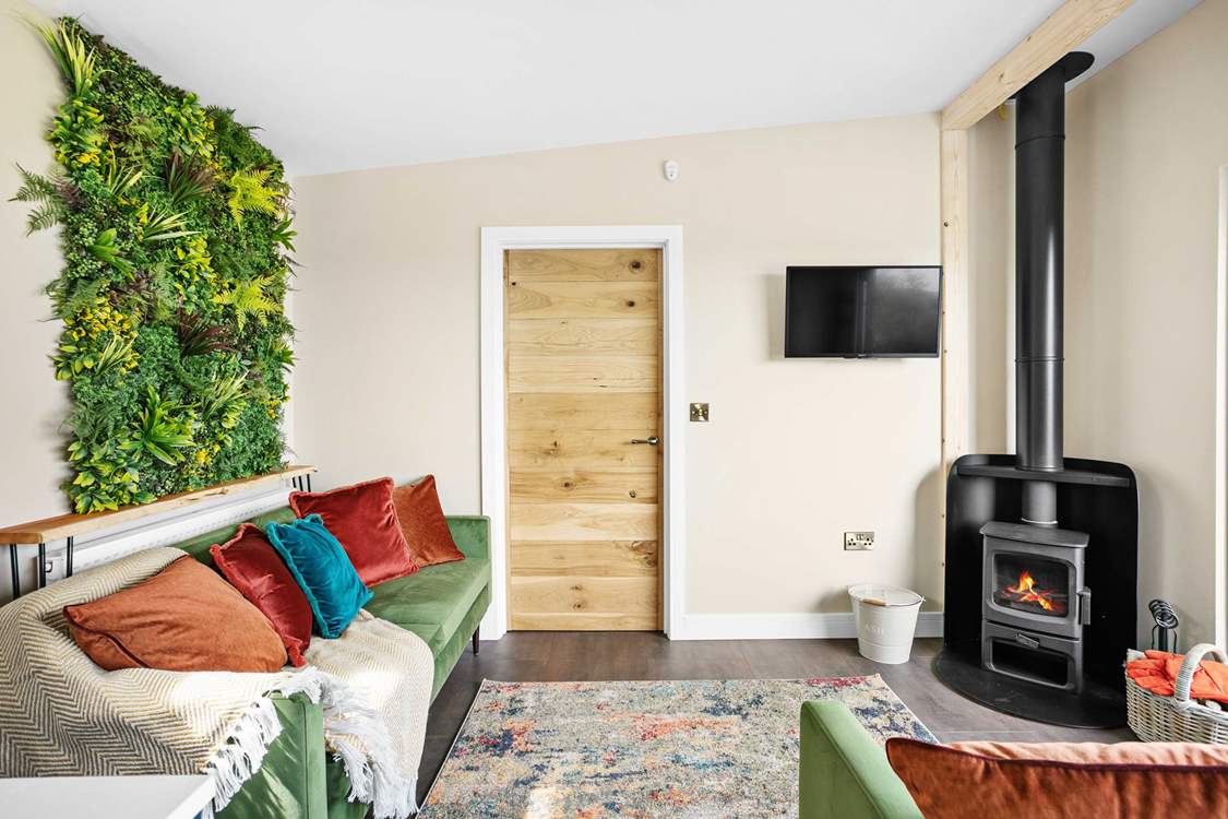 On cooler days light the wood-burner and get cosy.