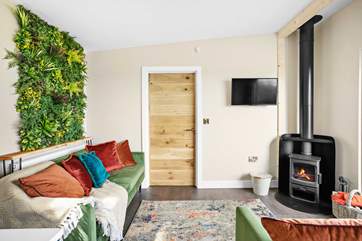 On cooler days light the wood-burner and get cosy.
