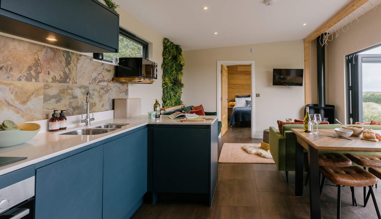 Where the open-plan living space allows for the natural light to stream in. 
