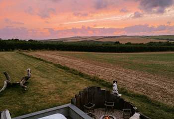 Watch the sunset from hot tub and enjoy the peace around you.