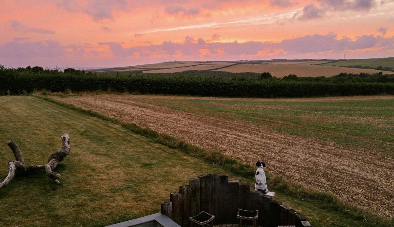 Watch the sunset from hot tub and enjoy the peace around you.