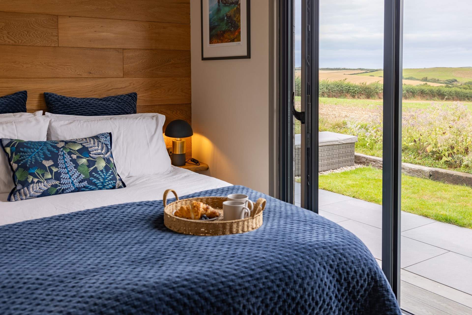 Sink into the sumptuous king-sized bed and admire the far-reaching views.