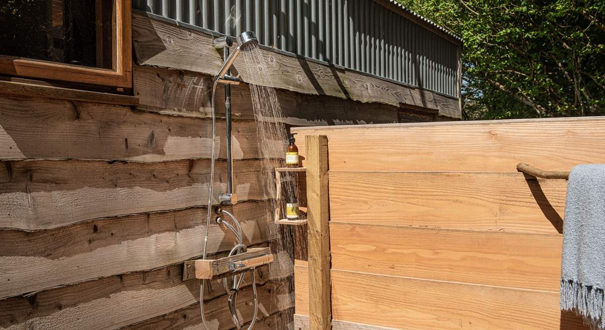 Shower al fresco after a refreshing wild swim!