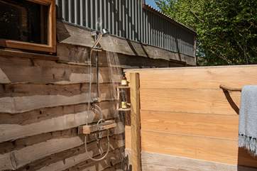 Shower al fresco after a refreshing wild swim!