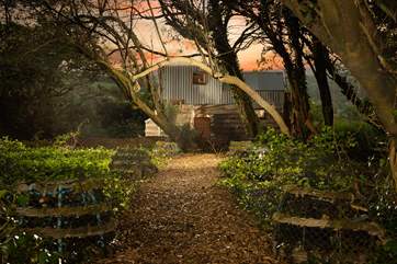 Stroll through the woods to reach Skylark.