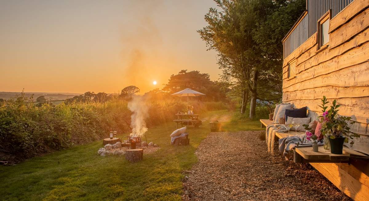 Watch as the sun glows golden over your retreat.