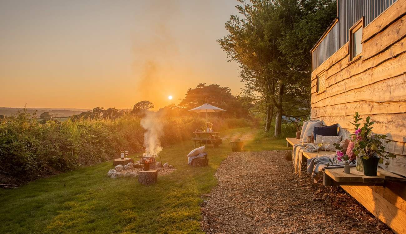 Watch as the sun glows golden over your retreat.