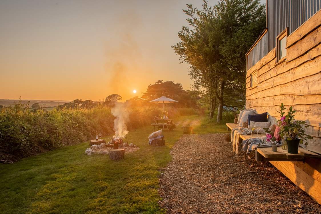 Watch as the sun glows golden over your retreat.