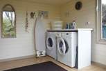 Laundry facilities available within the summer-house.