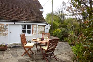 The back door from the kitchen leading onto the terrace.