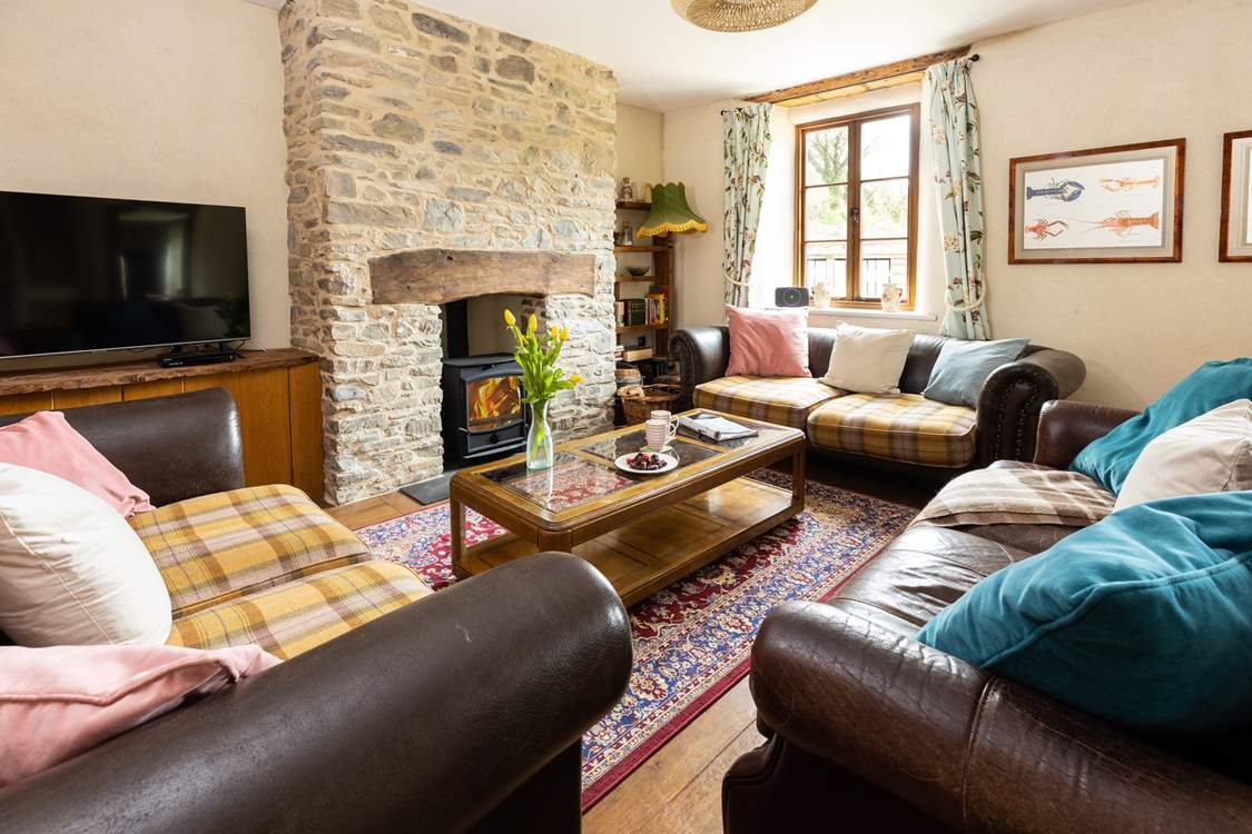 This room looks out to the front of the house and out across the surrounding countryside.