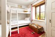 Bedroom three has twin, lovely hand-built fitted bunk-beds and each bed is three-foot.