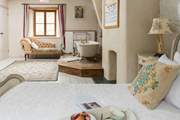 Bedroom four offers a real wow moment, from the roll-top bath to the glorious bed fabulous furnishings and art that will delight.
