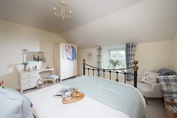 The double bedroom is delightful.