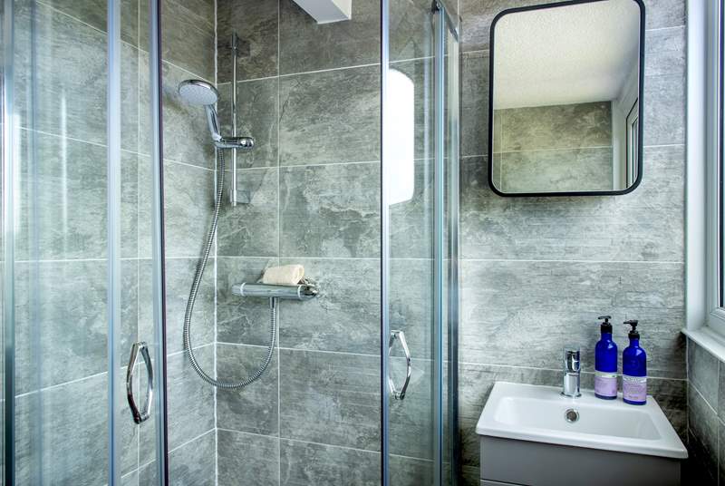 The stylish family shower-room on the first floor.