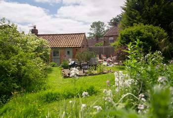 Welcome to the tranquil garden of Pheasant Cottage.