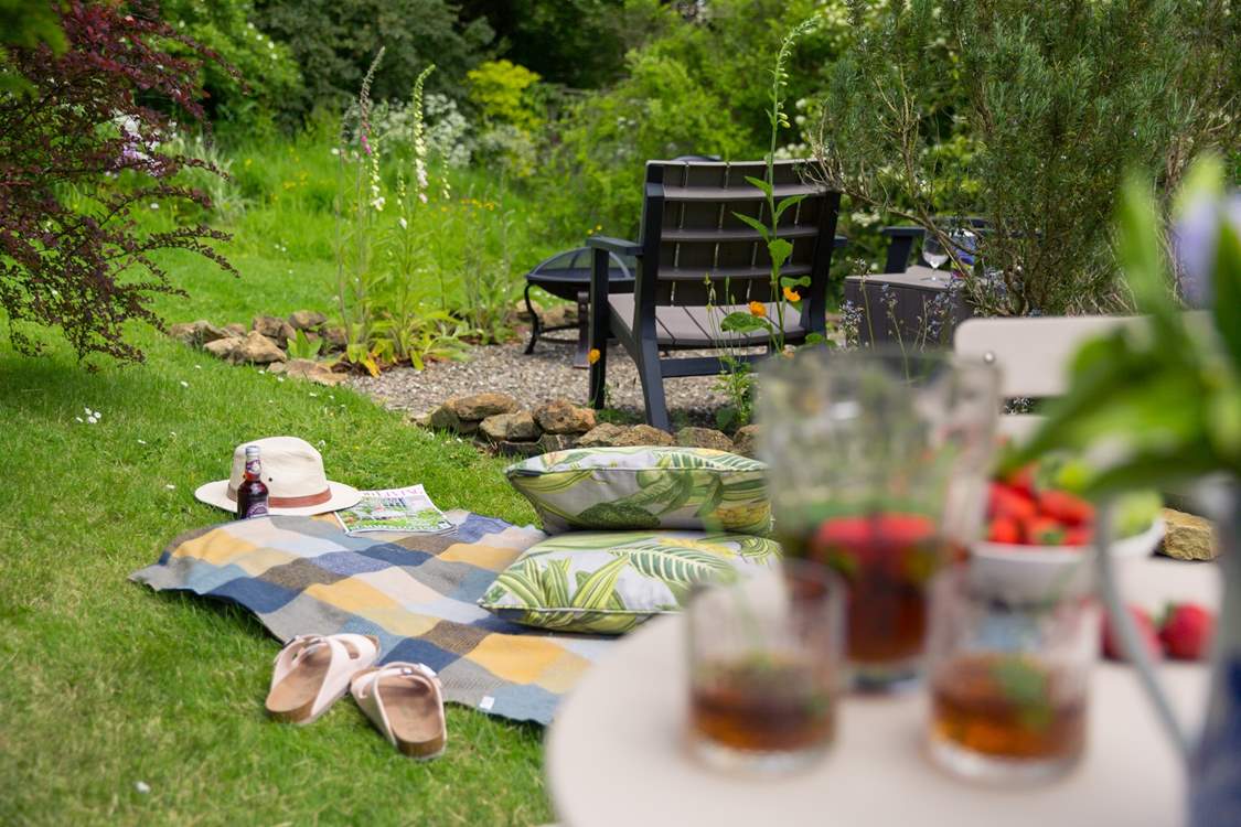 Or relax on the grass and listen to the birds and bees.