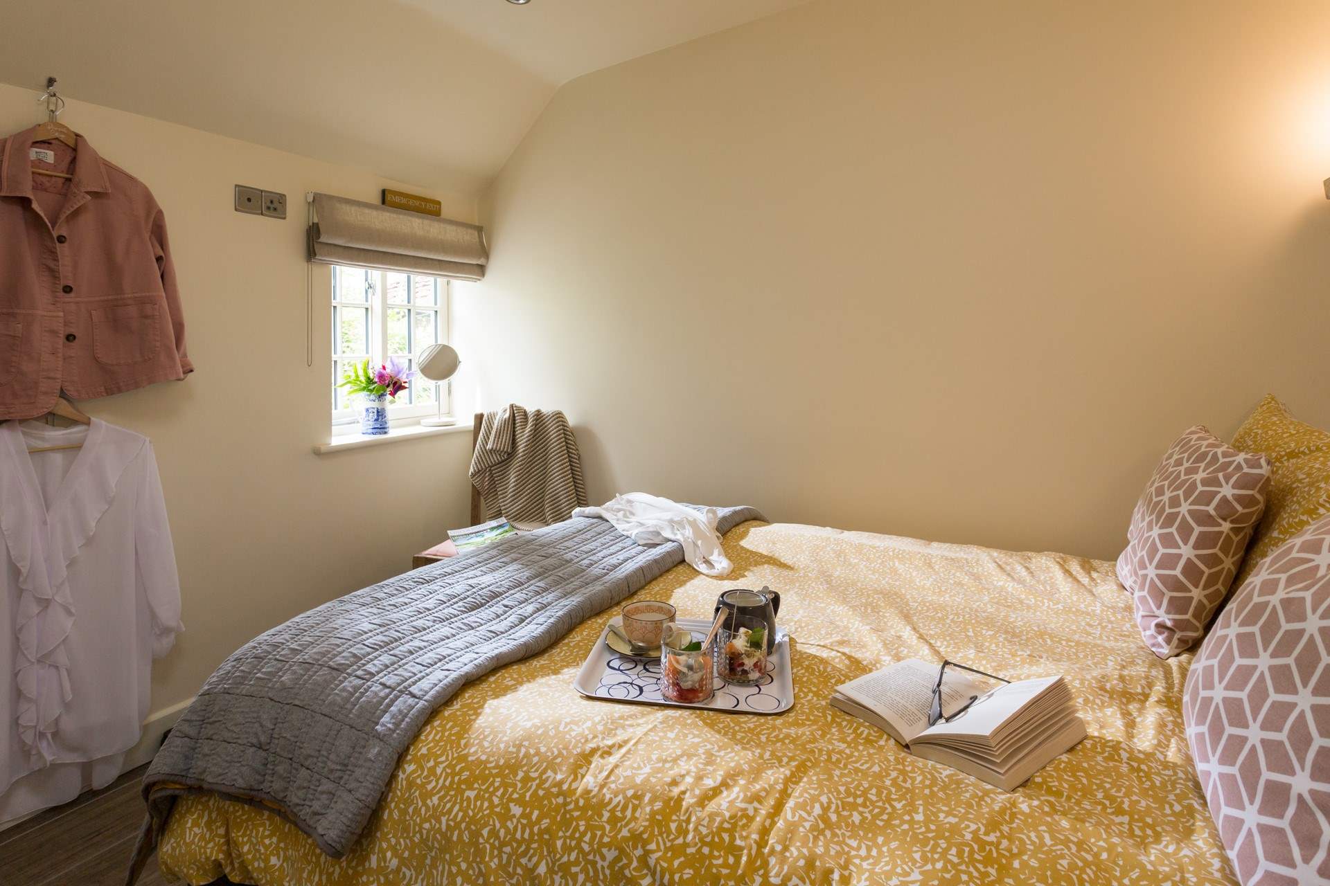 Enjoy breakfast in bed as a treat.