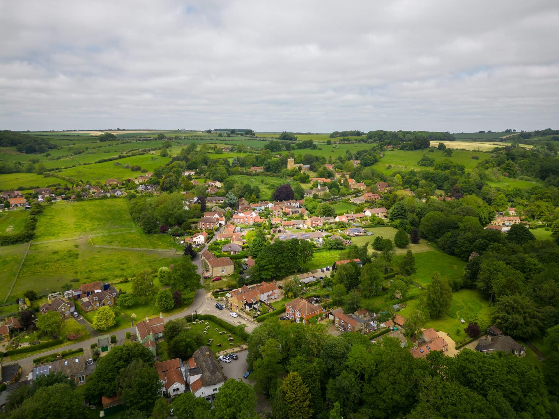 The village from above.