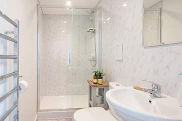 The spacious shower-room.