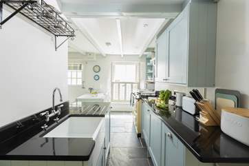 The kitchen area has all the equipment you'll need.