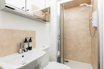 The en suite shower-room for the double bedroom.