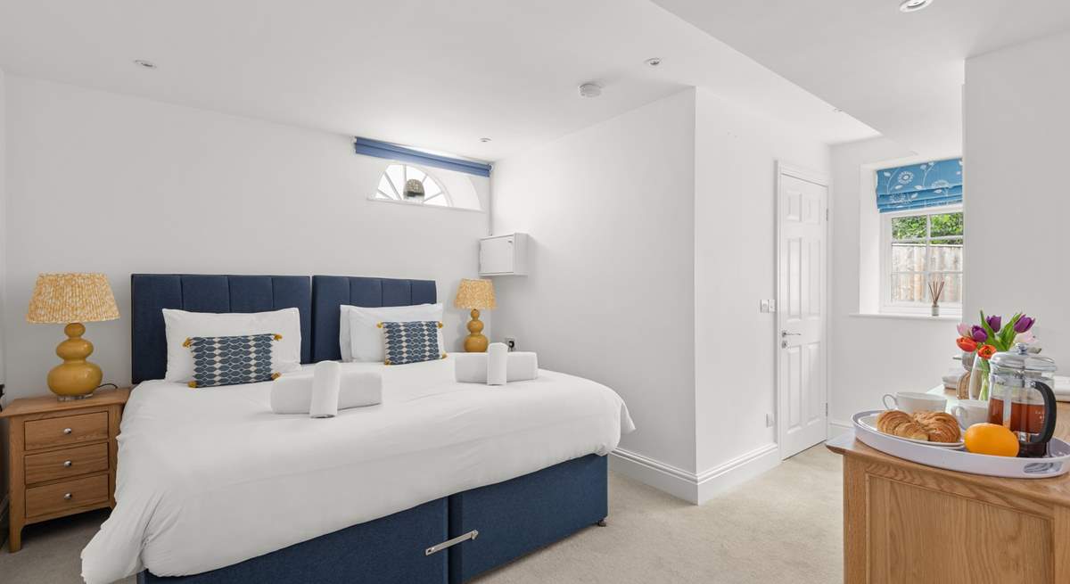 Luxurious bedroom 1 has a 'zip and link' bed so you can choose either a super-king size double or twins.