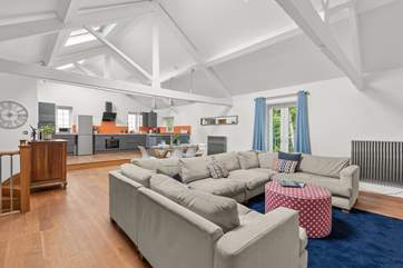 Snuggle up on the comfy sofa and catch a movie on the Smart TV.