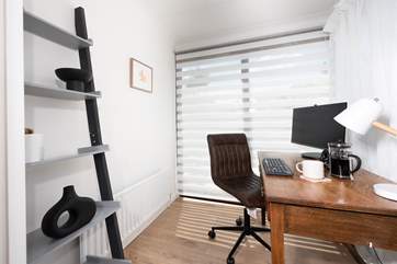 You have a dear a little office for those that need to maintain contact with the outside world.