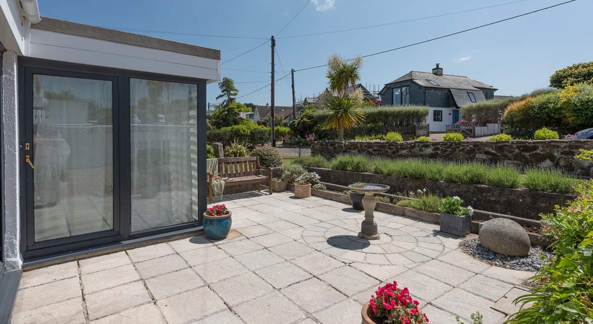 The front terrace catches the morning sun and is a great spot for a morning coffee.