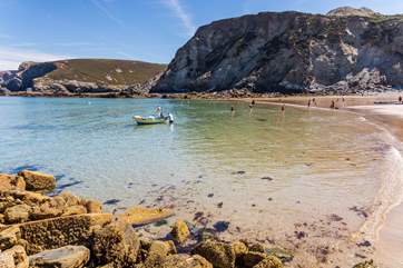 Spend blissful days splashing in the sea at Trevaunance Cove.