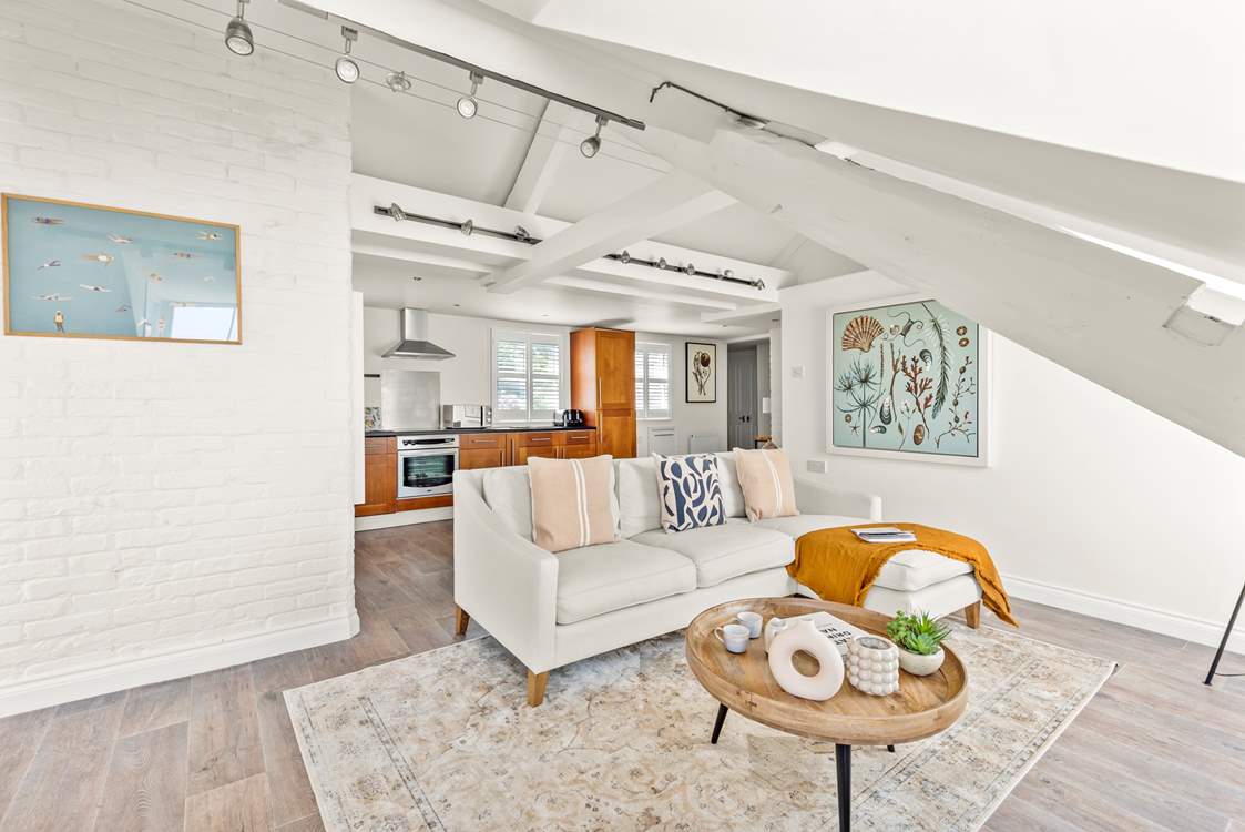 Looking back into the kitchen.