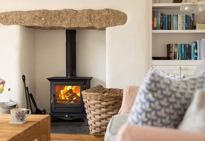 The warming wood-burner makes Hallane Mill the perfect year-round location for a getaway.