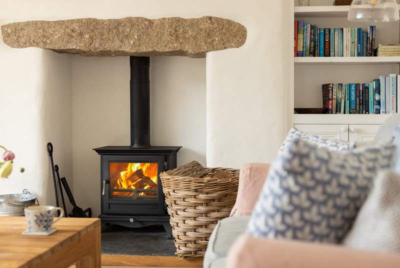 The warming wood-burner makes Hallane Mill the perfect year-round location for a getaway.
