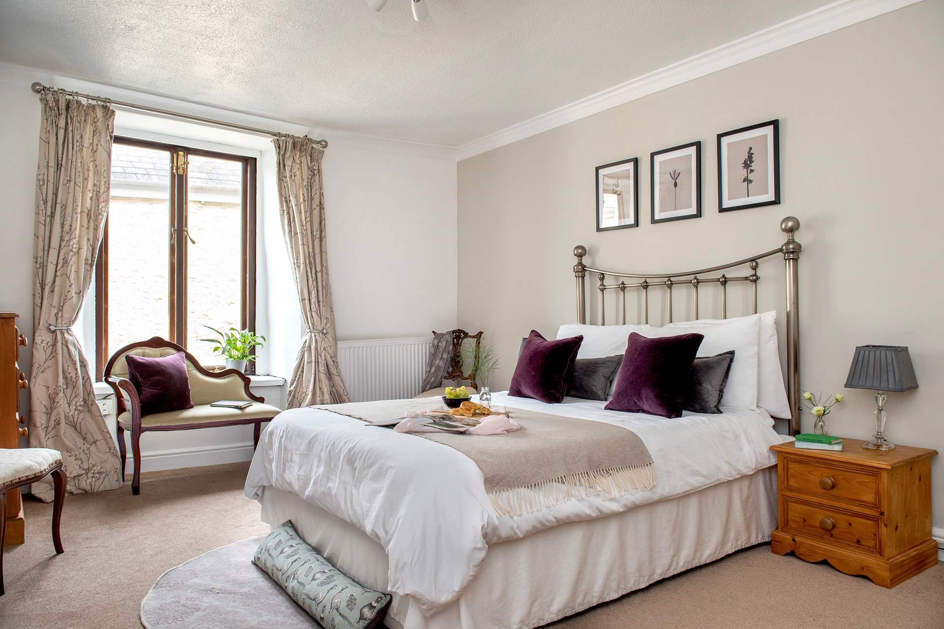 There's five bedrooms on offer, each individually styled.