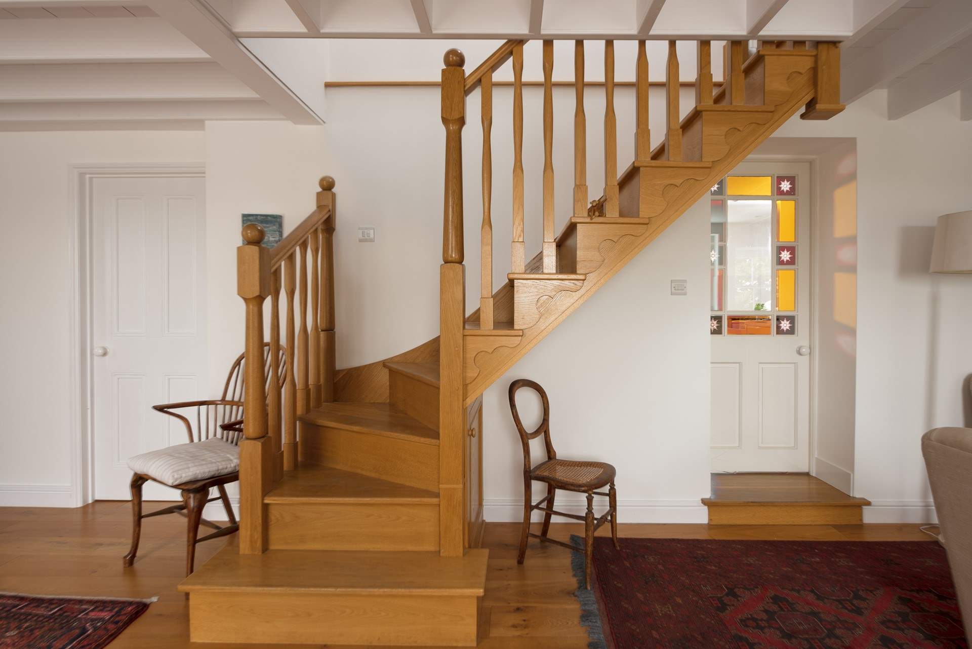 Please bring along a pair of non slip socks or even better a pair of slippers as the polished oak stairs can be slippy. 