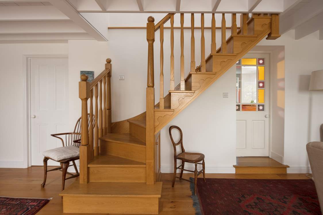 Please bring along a pair of non slip socks or even better a pair of slippers as the polished oak stairs can be slippy.