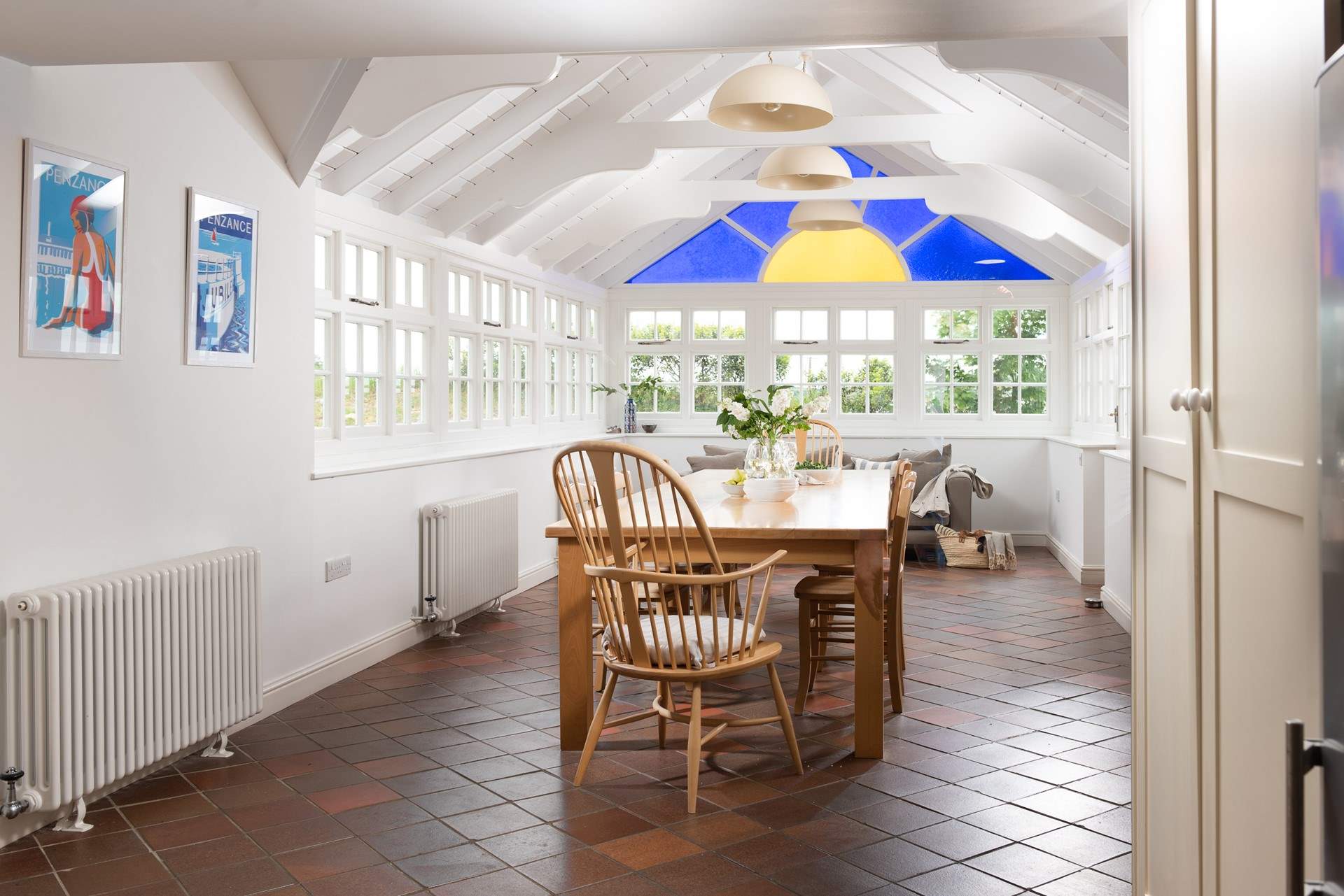 We are in awe of the stained glass window!