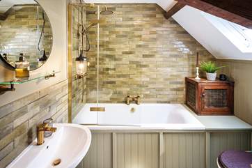 Fancy a soak in the deep bath in the bathroom on the first floor. Star gaze through the Velux window.