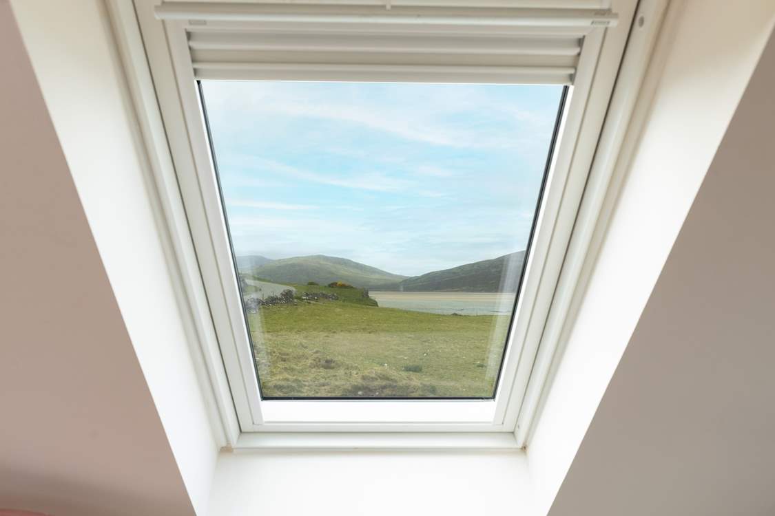Views of the changing scenery through the Velux windows.