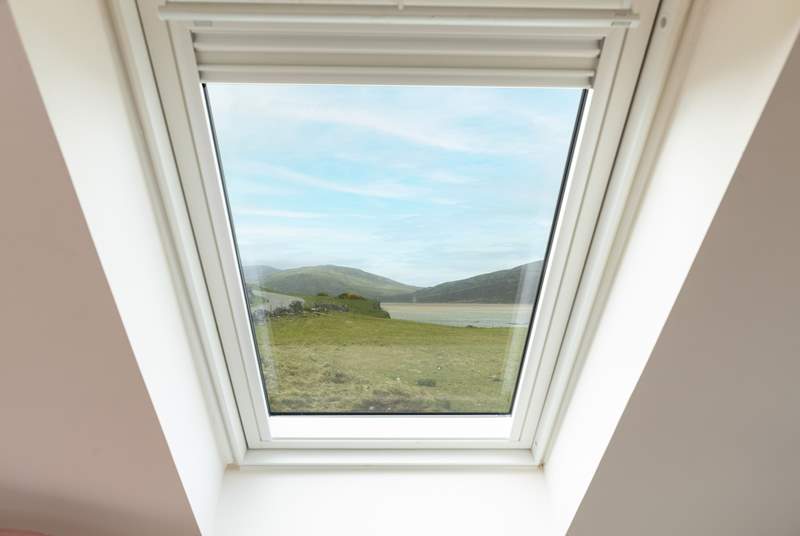 Views of the changing scenery through the Velux windows.