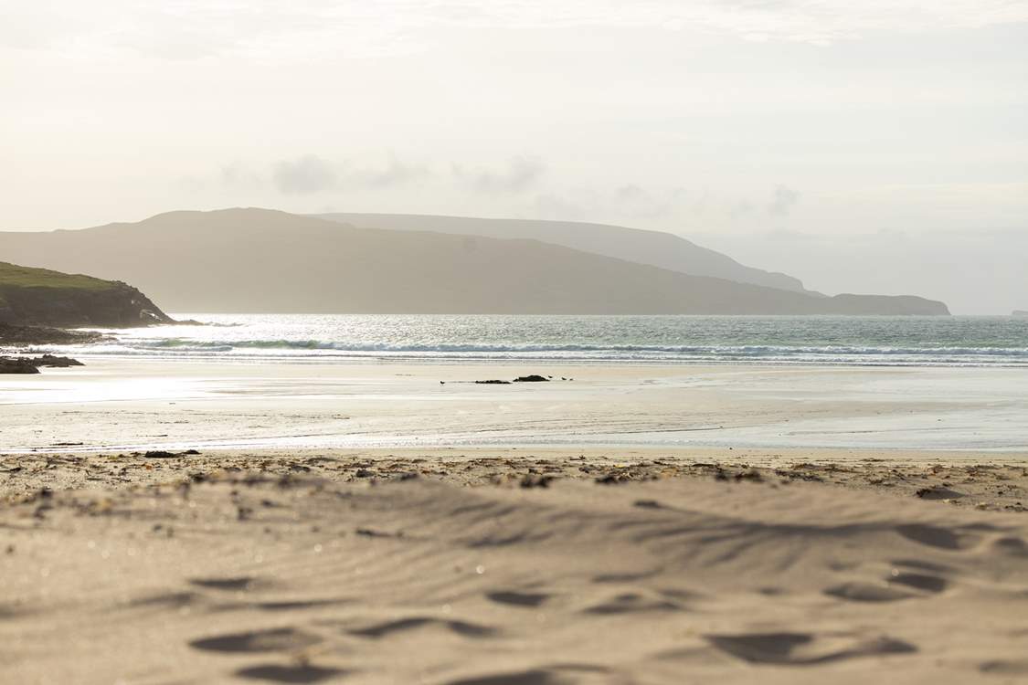 Or take a walk on Balnakeil beach with its wide expanse of almost white sand.