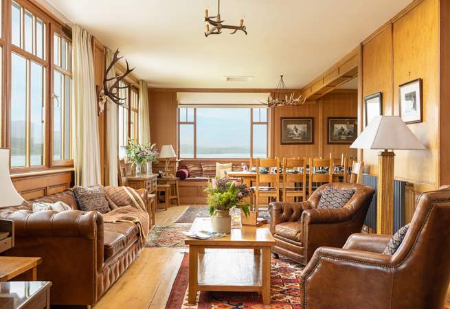 The main sitting-room is warm and cosy,  just made to relax in.