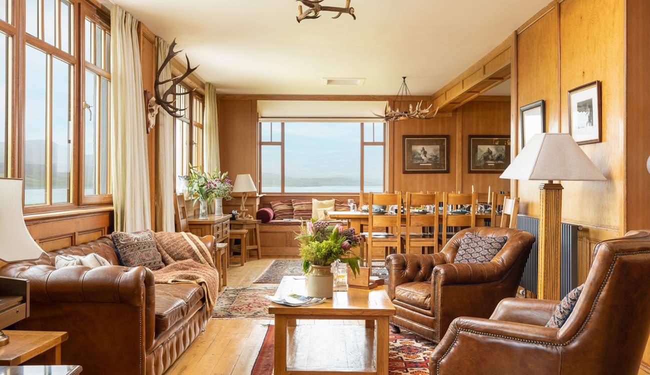 The main sitting-room is warm and cosy,  just made to relax in.