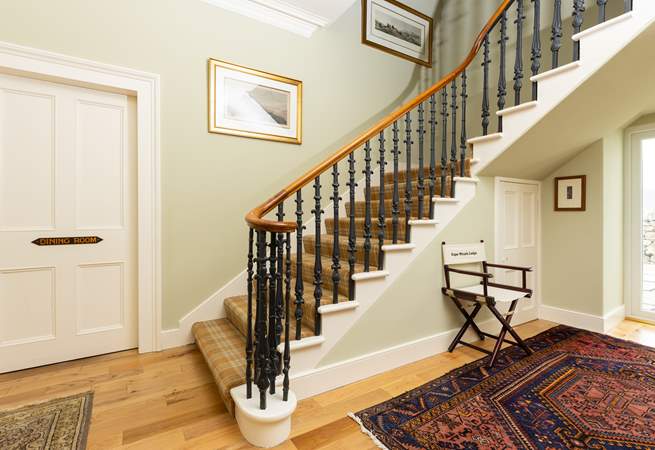 The inner entrance hall with its beautiful staircase.