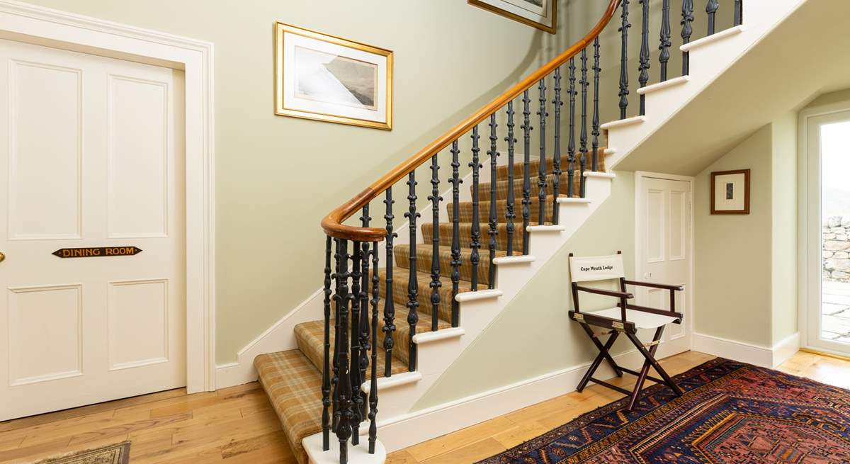 The inner entrance hall with its beautiful staircase.